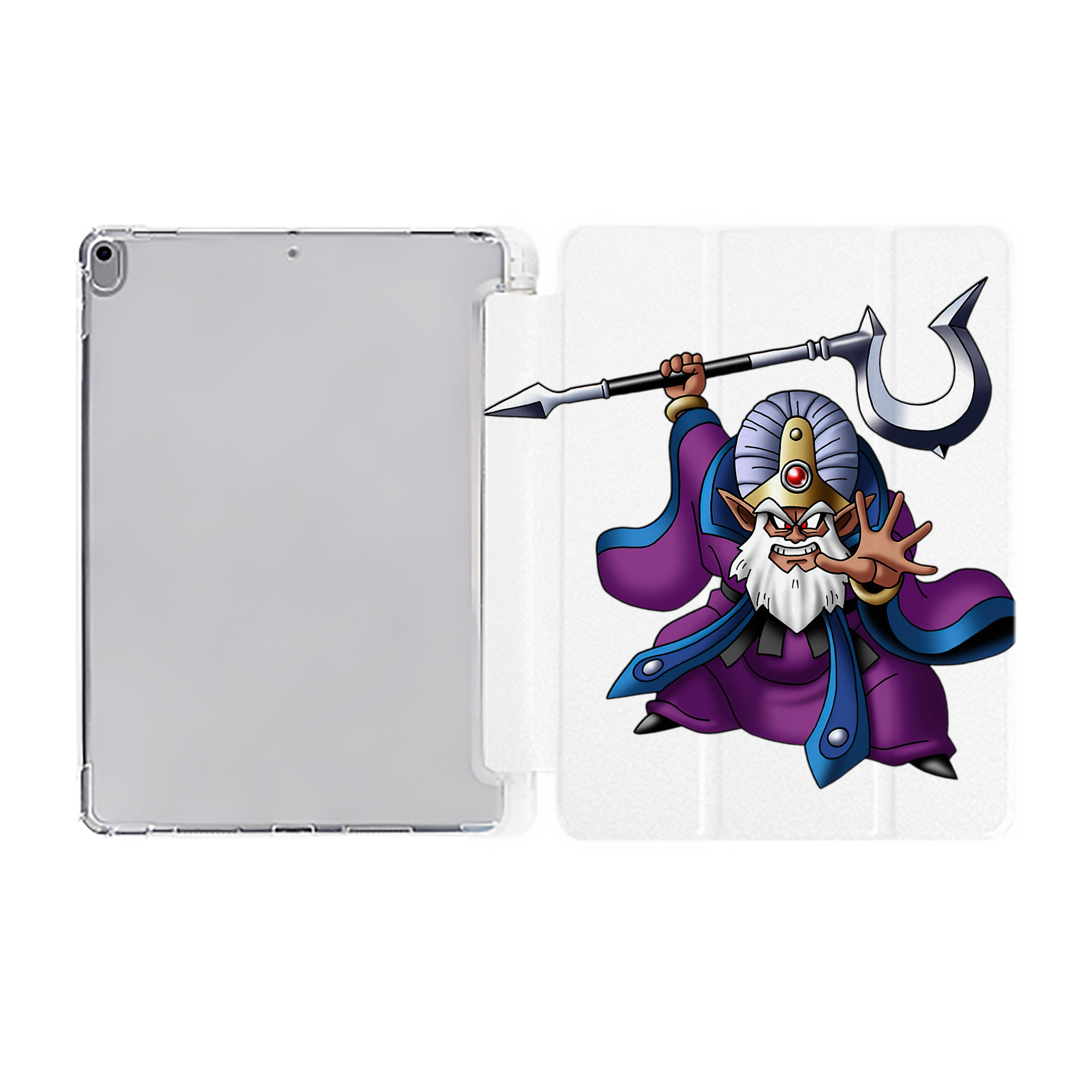 （画像用） ドラゴンクエスト Doragon Kuesuto Dragon Quest IPad ケース ペン収納付き 三つ折りスタンド PUレザー×シリコン 対応機種9.5/10.5/10.9インチ